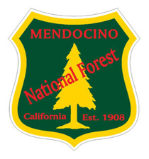 3" mendocino national forest bumper sticker decal usa made