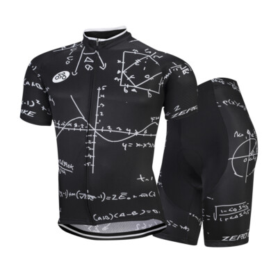 Herren Radfahren Radtrikot Set Fahrradtrikot Kurzarm Radhose mit Sitzpolster Z30