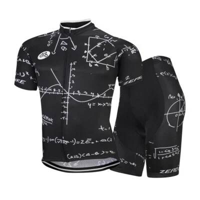 ZEROBIKE Herren Radfahren Radtrikot Set Fahrradtrikot Kurzarm Radhose mit Sitzpolster Z30