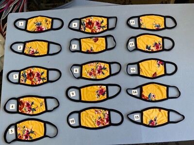 New Yellow  Face Mask Soft Fabric *