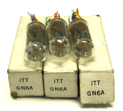 NEW LOT OF 3 ITT GN6A DIGITAL INDICATOR TUBES