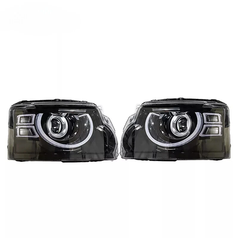 Conjunto de faros delanteros LED para Land Rover Discovery Lr4 2010-13 y parrilla negra Foto 4 de 4