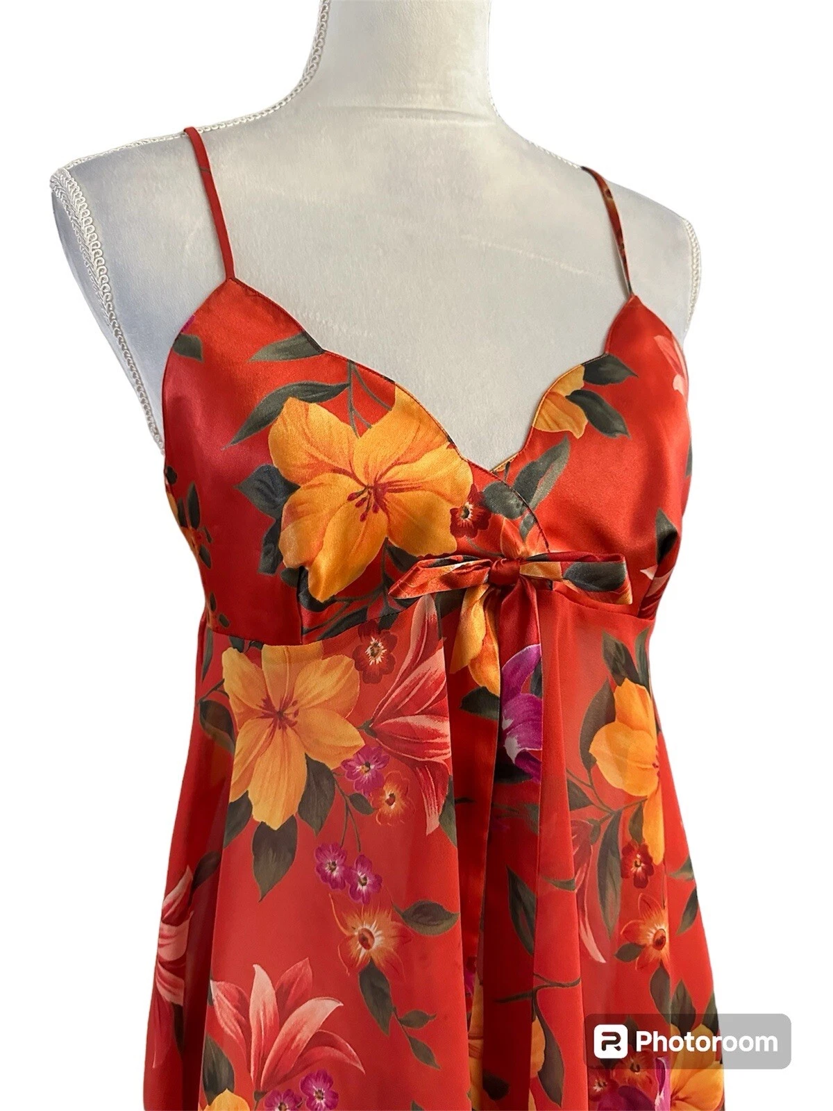 UNDERCOVER Abito Victorias Secret donna slip babydoll trasparente floreale boudoir sexy Y2K