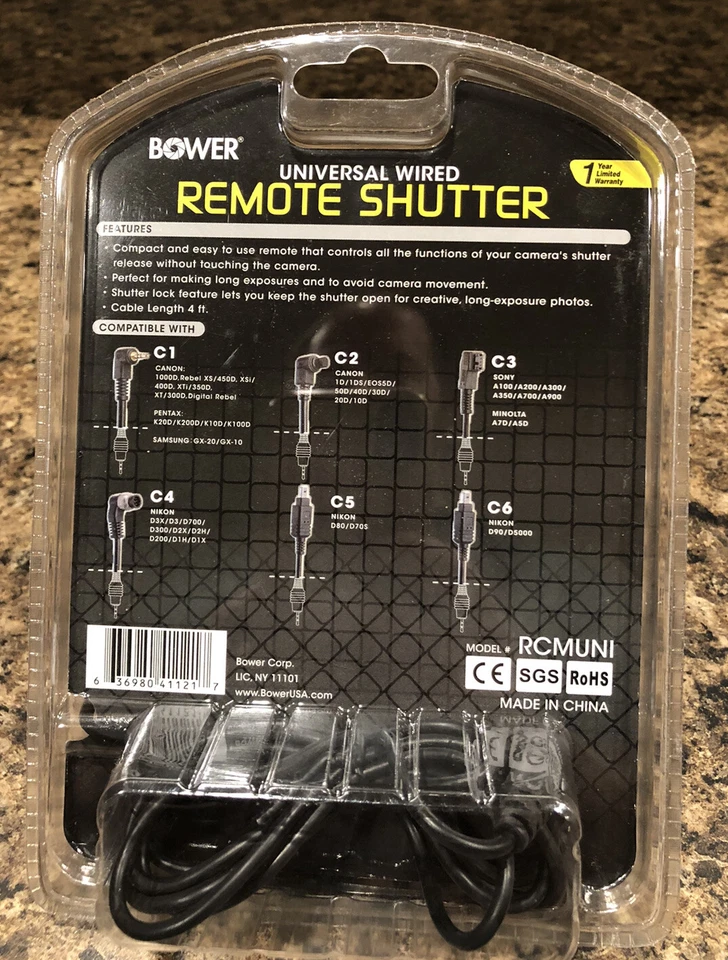 Bower RCWUNI Universal Wireless Remote Shutter, New in Package! - Image 3 of 4