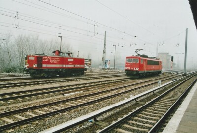 Foto EGP V100 mit DB BR 155 Gbf Berlin Greifswalder Str. 2009 ca.10x15cm V1804h
