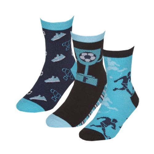 Boys Novelty Crew Socks Kids Soft Cotton Rich Football Game On Novelty Designed - Picture 2 of 13