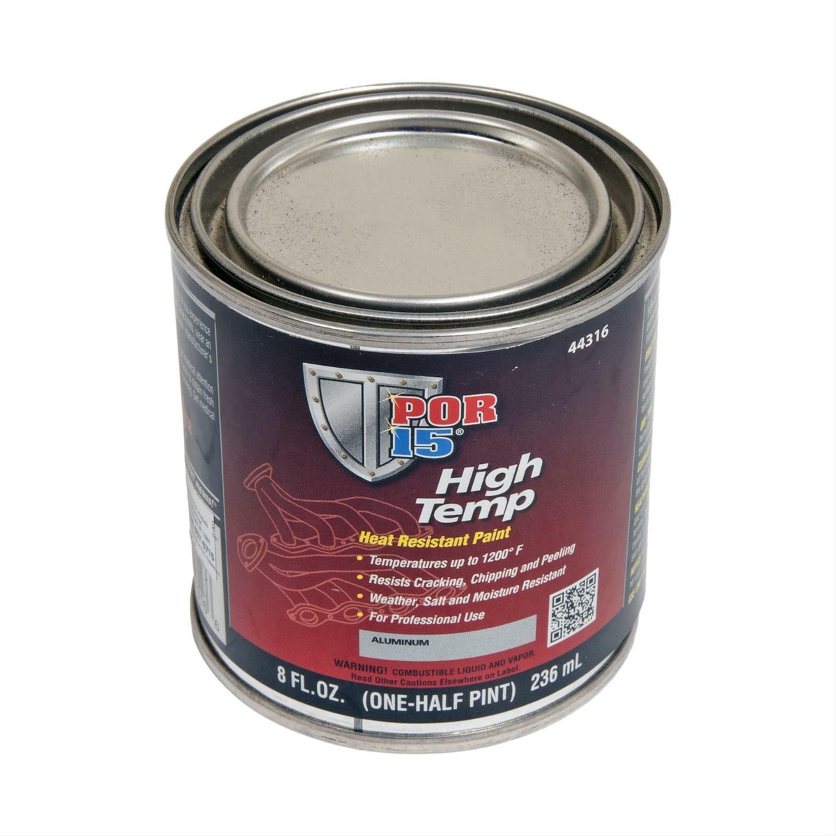 ポプリ　15 POR-15 44316 POR-20 High Temp Paint - 1200 Degrees - Silver - 8oz