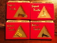 LOT OF 4 -RECORD Stylus Diamond NEEDLE Super b 808-DS77 622-DS77 653-DS77 862-DS