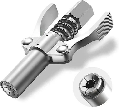 Grease Gun Coupler Double Handle High Pressure Quick Release Lock Oil Nozzles - Picture 1 of 12