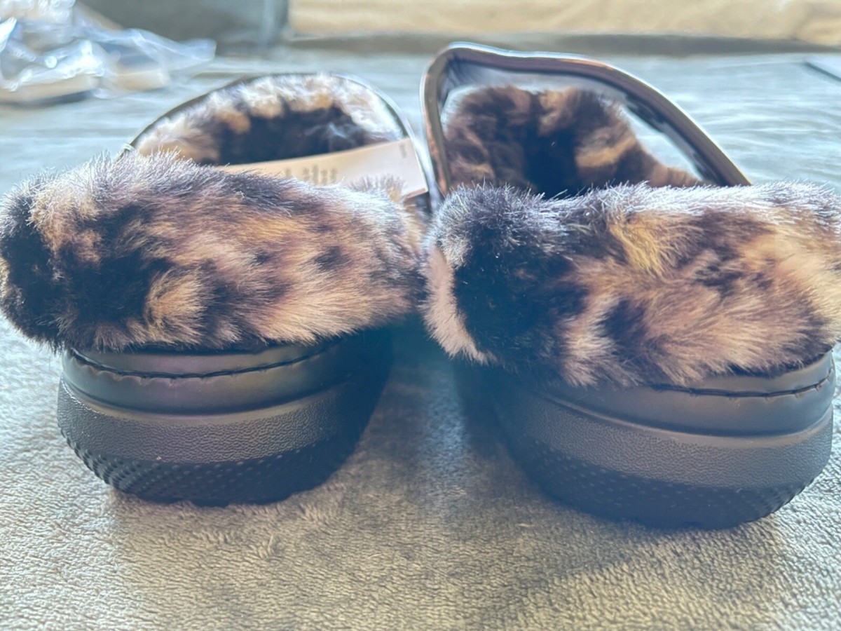 【クロックス】Crocs Classic Fur Sure Clog Black Multi 22-28 Crocs Classic FUR SURE Clogs Women 8 / Men 6 Black Multi | eBay