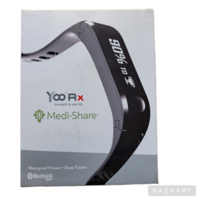 Yoo Rx Medi Share Waterproof Fitness & Sleep Tracker Watch - Smart Alerts - NEW