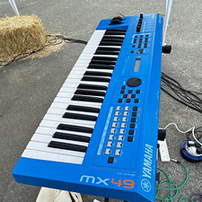 Yamaha MX49 49-Key Blue Synth Action Electronic Keyboard with Stand