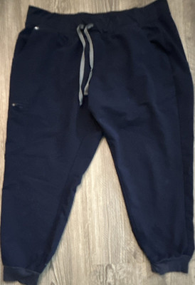 FIGS Women s Zamora Scrub Jogger Pants Navy XL Drawstring Waist
