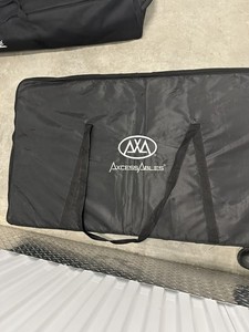 AxcessAbles Portable DJ Facade Booth Table with Black & White Scrims, Carry Case