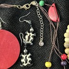 Vtg/now Wooden Costume Jewelry Lot of 10: Necklaces & Earrings — photo 9