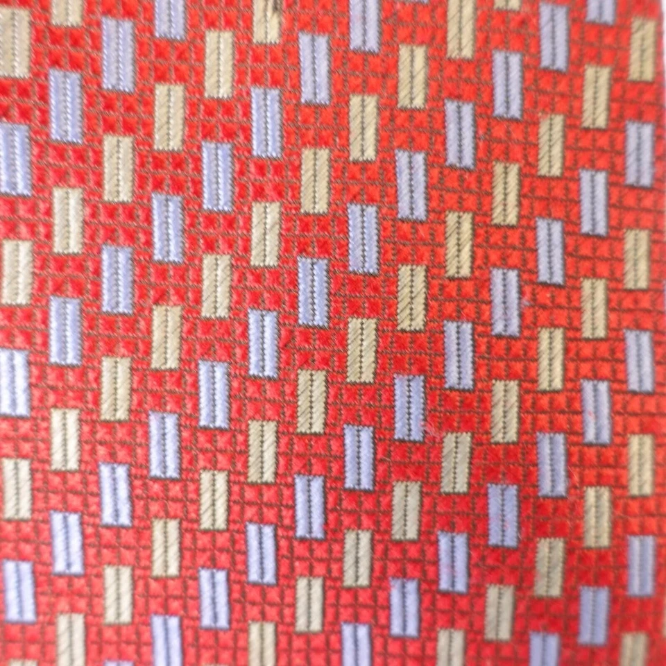 Corbata de cuello roja para hombre seda vívida preppy Art Deco traje audaz clásico Christian Montana Foto 2 de 4