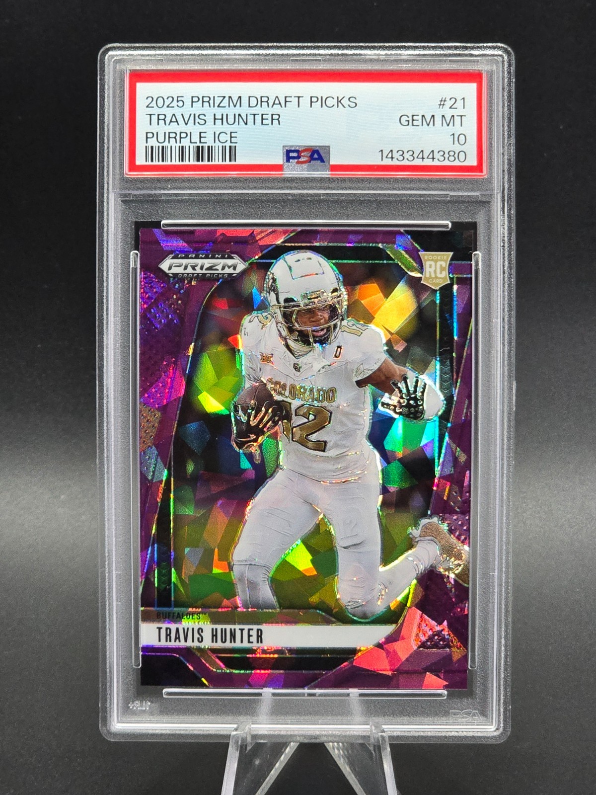 Travis Hunter Panini Prizm Draft Picks #21 Purple Ice