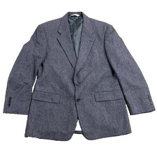 Evan Picone VTG Men's Classic Gray Wool Sports Blazer Jacket S/42 Business Work