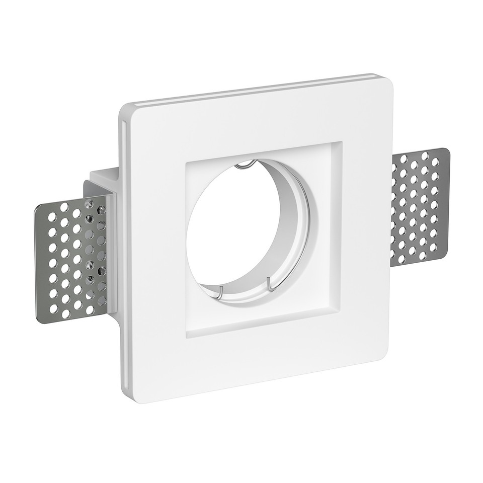 4x Plafonnier encastré GIEDI II plâtre blanc mat 10 x 10cm 1x GU10 max.