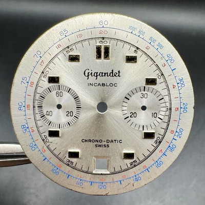 Vintage Gigandet Incabloc Chrono-Datic Chronograph Dial Swiss Date Two Register