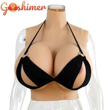 Realistic Silicone Breast Forms Breast Plate Fake Boobs C-G Cup For Crossdresser