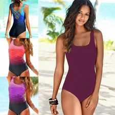 Womens Tummy One Piece Swimsuit Beachwear Control Swimming Costume Monokini