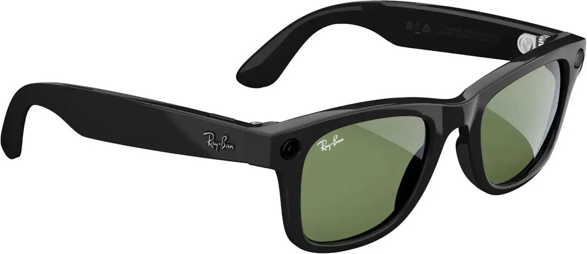 Rayban Meta - Wayfarer Smart Glasses Green Lens 4006 Shiny Black