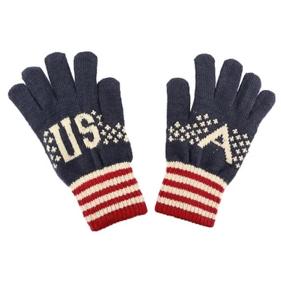 Gants mixte modèle USA Bleu, Blanc et Rouge-Taille unique - Photo 1/2