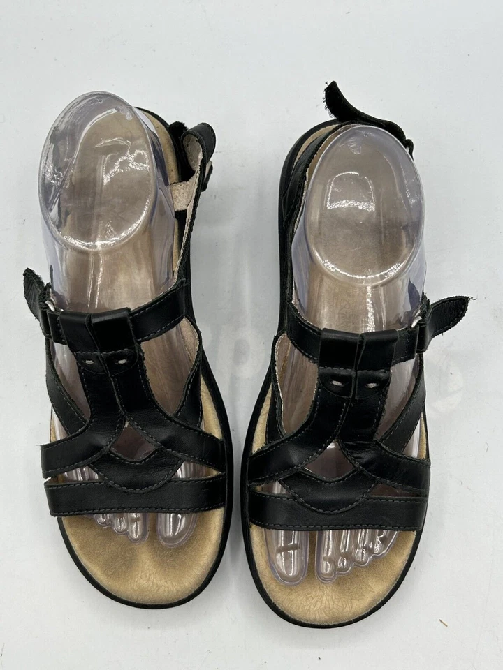 Sandalia Spenco Total Support Correas Para Mujer Talla 8 Negra Eslinga Trasera Punta Abierta Foto 4 de 4