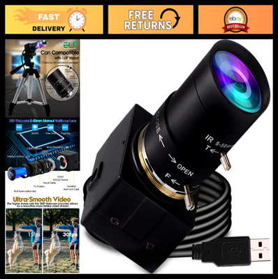 1080P USB Camera with 5-50mm Varifocal Lens, H.264, Sony IMX323 for PC/Linux/And
