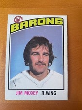 1976-77 O-Pee-Chee hockey set break #349 Jim Moxey RC - Cleveland Barons NRMT