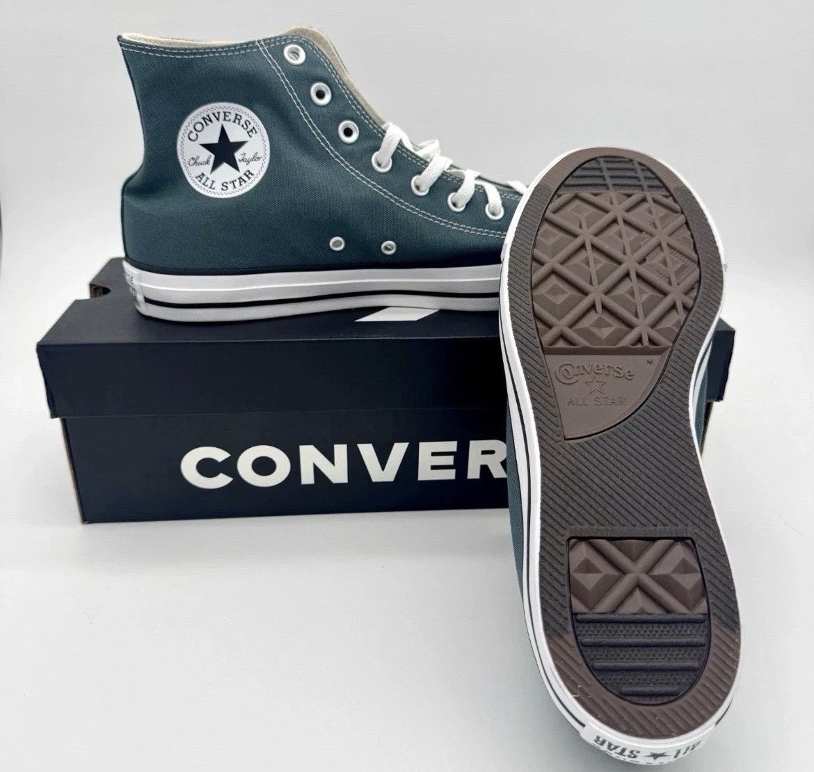 Converse Chuck Taylor All Star High Top Shoes 10 Mens True Nature Green A10536F thumbnail 2