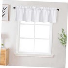 Valance Curtains 18 Inch Length 1 Piece, Soft 60"W x 18"L (Pack of 1) White