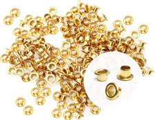 2MM Hole 200PCS Tiny Grommets Eyelets Self Backing for Bead Cores, Clothes, Leat