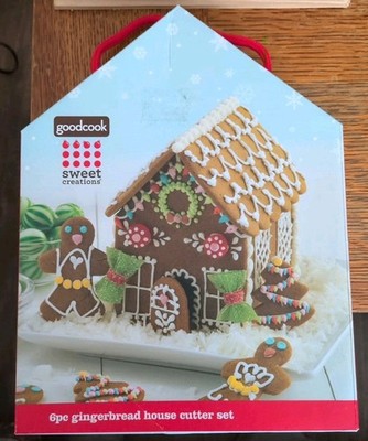 GINGERBREAD HOUSE Cookie Cutter Set 6pc NEW SEALED sweet Creations Goodcook L@@K