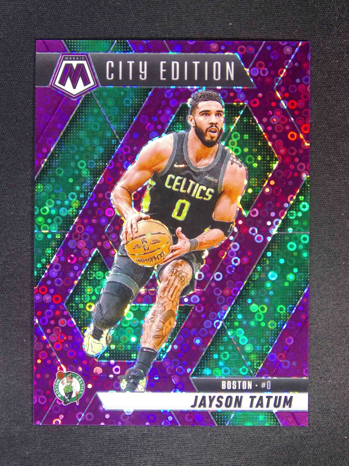 2024-25 Panini Mosaic Jayson Tatum #287 City Edition Purple Fast Break /50