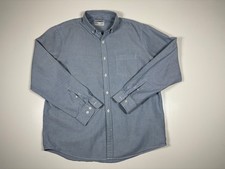 Express Button Down Shirt Mens Large Blue Classic Soft Wash Long Sleeve