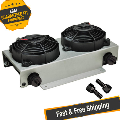 Derale 13740 19 Row Hyper-Cool Dual Cool Remote Cooler, -6AN