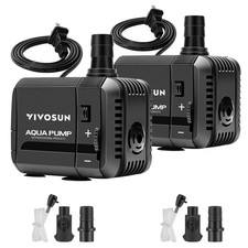 VIVOSUN 2-pack 210GPH Submersible Pump 800L/H, 8W , Ultra Quiet 210GPH, Black