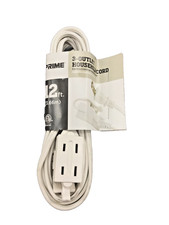 12 FT Extension Power Cord Indoor 3-Outlet Household Cord