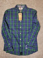 St. George by Duffer Green and Blue Check Long Sleeve Shirt
