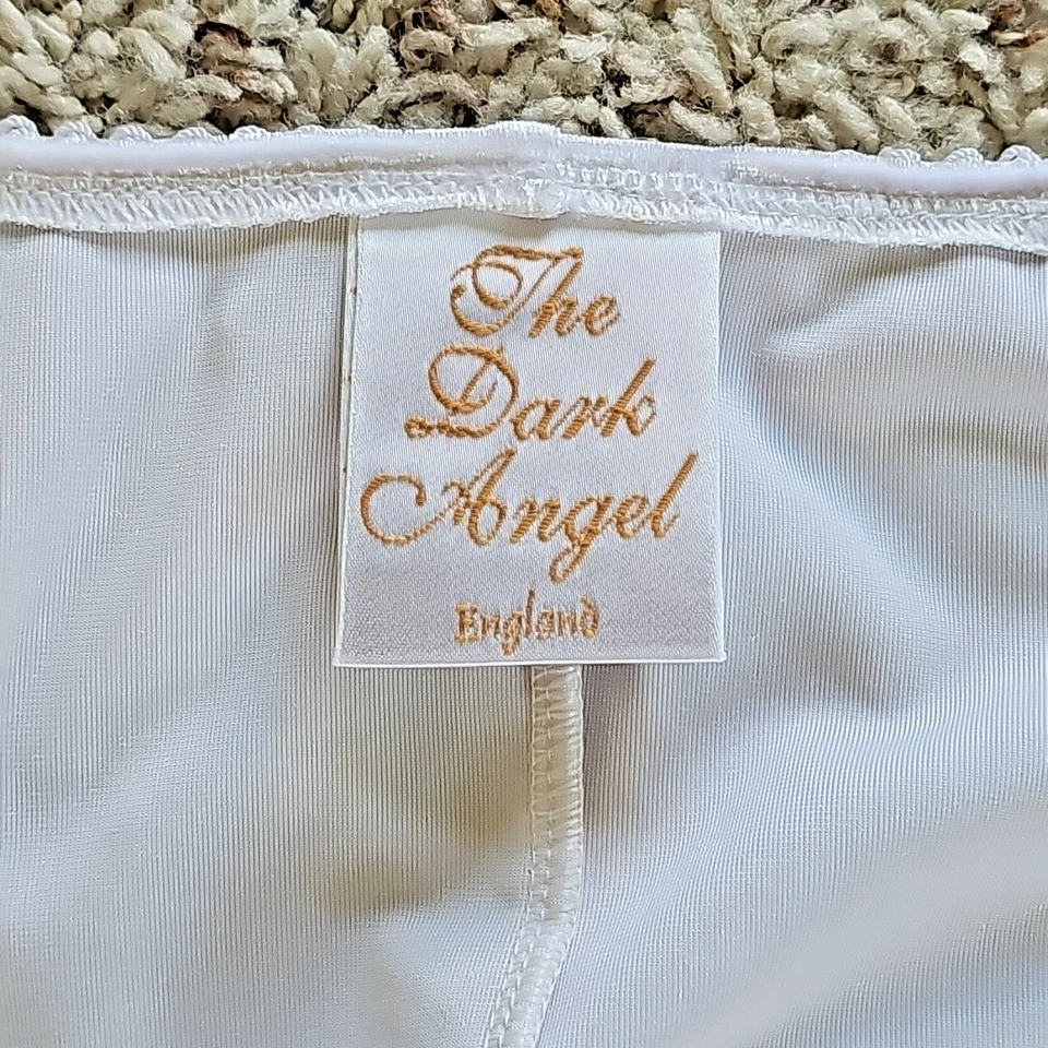 Dark Angel England White Crushed Velvet Fairy Tale Dress XXL Renaissance Bridal - Image 3 of 4