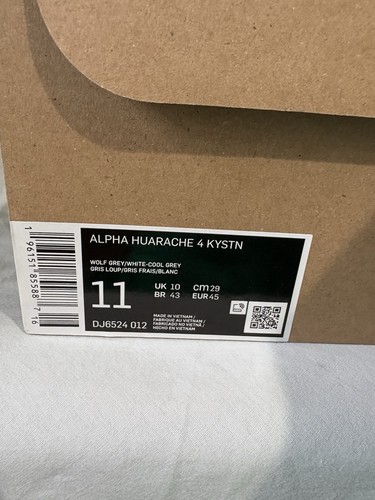 Men's Nike Alpha Huarache 4 KYSTN Baseball Cleats Gray Sz 11 NIB DJ6524-012 - Picture 6 of 7