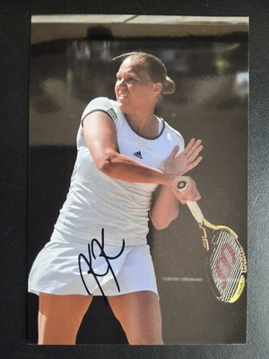 Kaia Kanepi original signierte Autogrammfoto Tennis Estonia 3