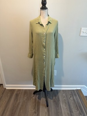 Eberjey Summer Of Love Irina Swim Cover Up In Pear Women s Size Small Button Up 