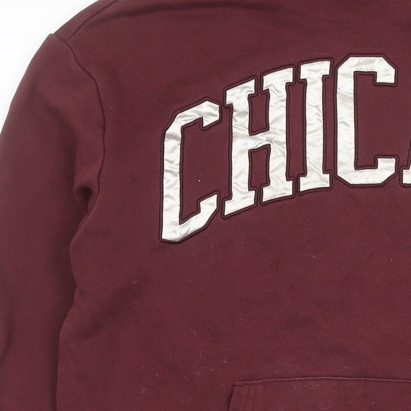 Primark Girls Red Chicago Pullover Hoodie 11-12 Years Cotton Blend image 8