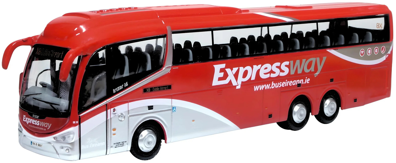 OXFORD 1/76 SCANIA IRIZAR i6 COACH EIREANN EXPRESSWAY X8 DUBLIN AIRPORT 76IR6008 - Image 2