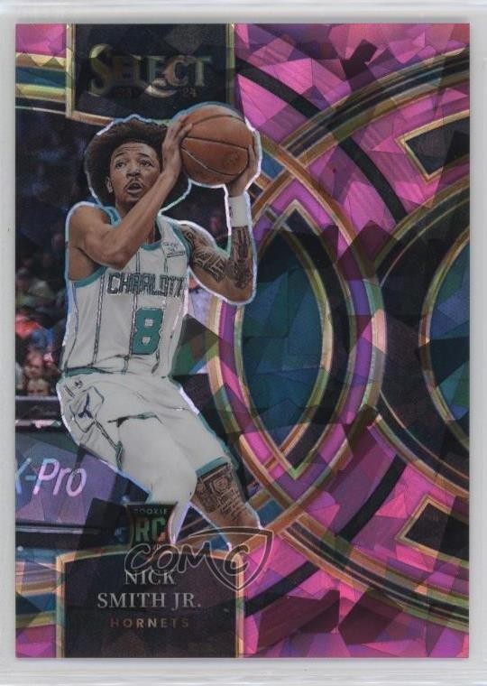 2023 Panini Select Premier Level Pink Cracked Ice Prizm 58/99 Nick Smith Jr rf2