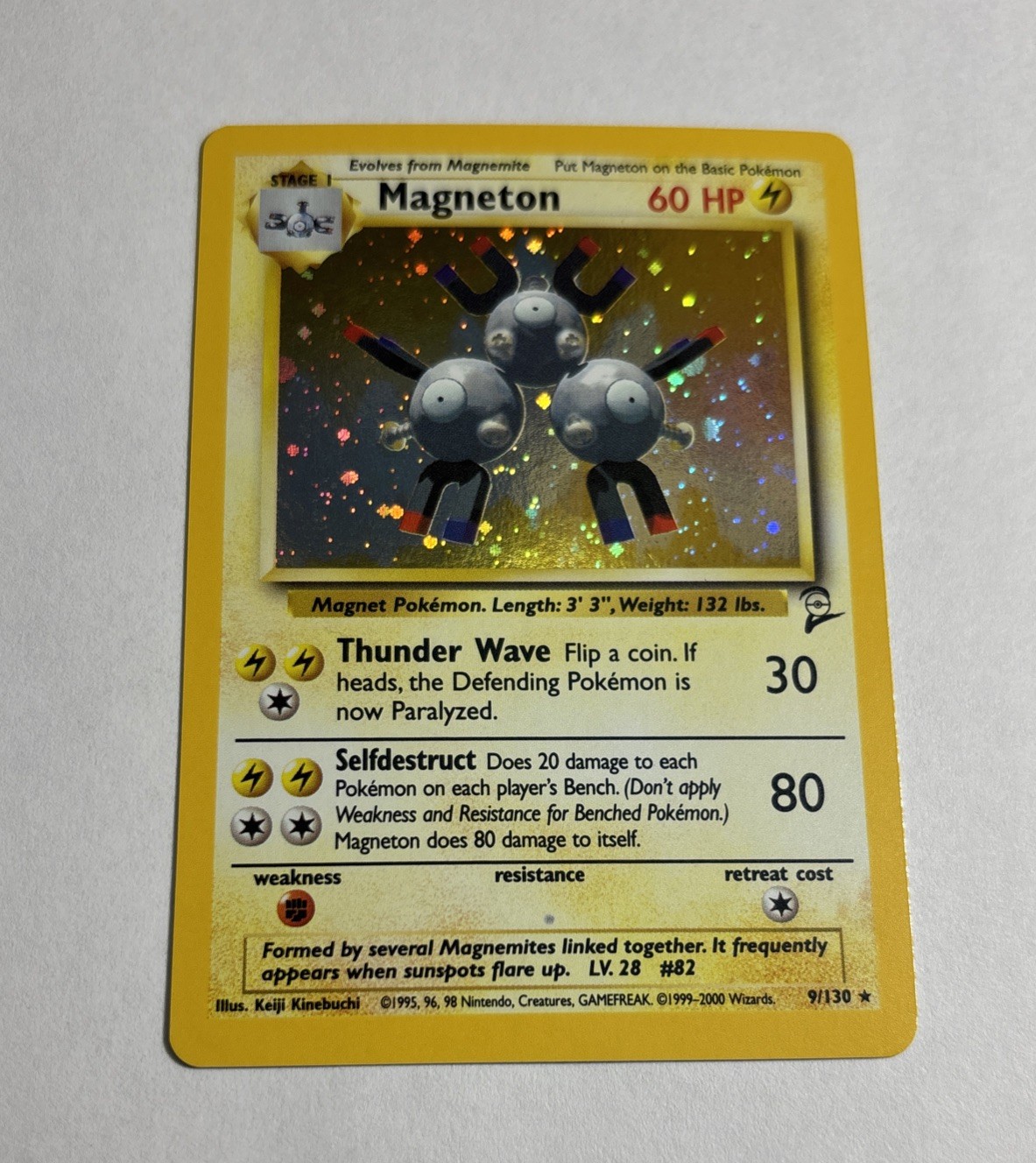 *Gray Dot Error* Base Set 2 Magneton Holo #9/130 Rare WOTC Pokémon Card NM Mint!