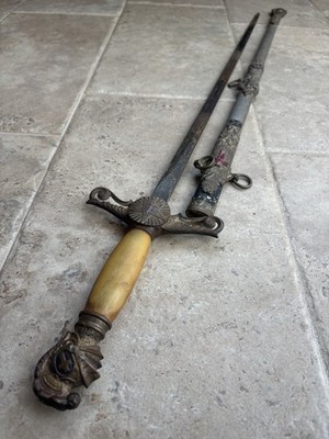 Antique Knights Templar Masonic Sword & Scabbard Texas-Ihling Bros Everard Co.